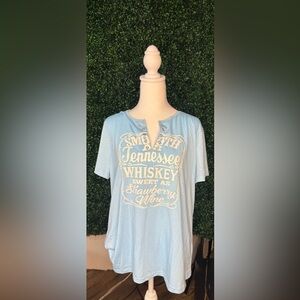 Blue Graphic Women's Top